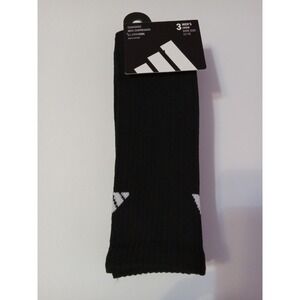 Adidas Crew Socks Men's 3 Pair Black  XL 12-15